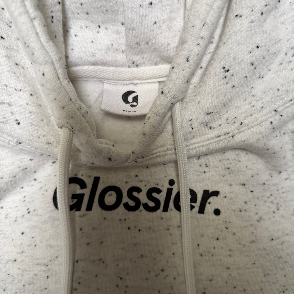 Glossier Light Gray Speckled Hoodie - Picture 7 of 7